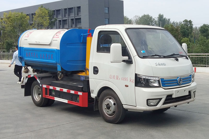 東風電(diàn)動勾臂垃圾車(chē) 3方生(shēng)活垃圾箱